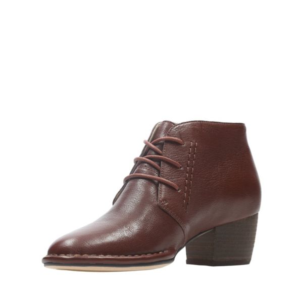 Clarks Womens Spiced Charm Ankle Boots Brown | UK-7451269